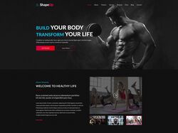 Landing page for GYM Shape Up