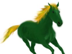 Лошадь зеленая