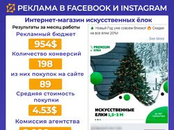 Реклама и-нет магазина искусственных ёлок