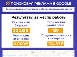 Реклама и-нет магазина мебели, декора и освещения