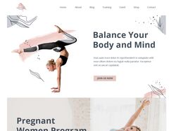 Адаптивная верстка сайта на тему йога