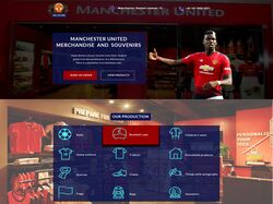 Дизайн лендинга "Manchester United store"