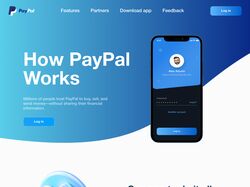 Концепт дизайн Lending page для PayPal