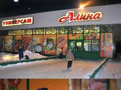 Универсам “Алина”, наружное оформление 1