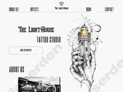 Concept landing page for tattoo salon