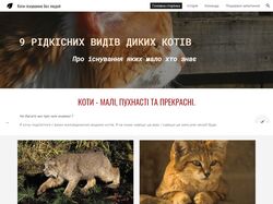 Дизайн и вёрстка сайта про котиков