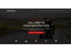 Реализация сайта MotoDye на чистой вёрстке