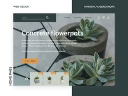 Concrete flowerpots