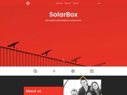 Вёрстка лэндинга SolarBox