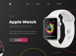 Первый экран сайта для Apple Watch