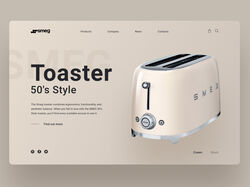Первый экран для сайта компании SMEG