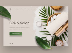 Первый экран сайта для SPA салона