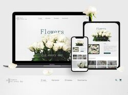 Landing page design for flower studio
