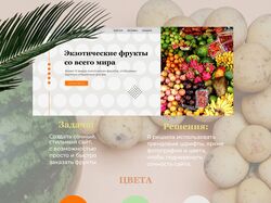 Сайт для продажи экзотических фруктов