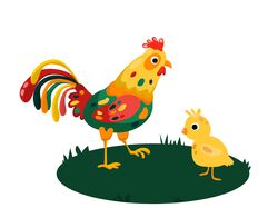Петух и цыпленок
