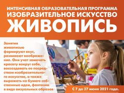 Афиша профильной программы по живописи для детей