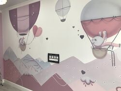 Роспись стены в детской комнате г.Кострома