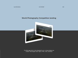 Лендинг страница для фотоконкурса