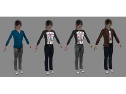 Модели одежды персонажа для флеш-игры