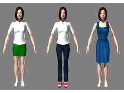 Модель и одежда персонажа для флеш-игры