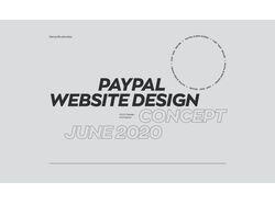 PayPal / Website Design Concept