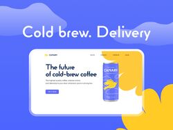 Дизайн промо-страницы для доставки кофе