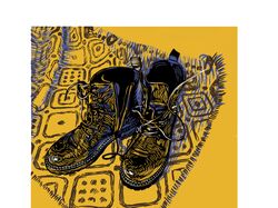 Принт ботинки