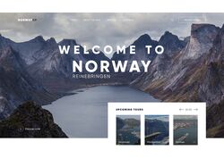 Главный экран для сайта по путешествиям в Норвегии