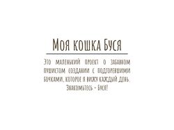 Моя кошка Буся