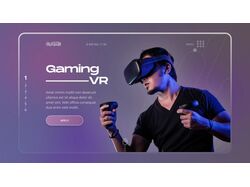 Landin page for Gaming VR Club