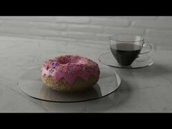 Кофе и пончик