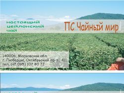 Дизайн визитки для чайной компании
