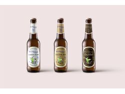 Дизайн этикетки для пива Moonwhale