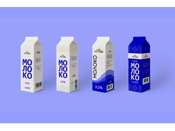 Дизайн упаковки для молока Лугове