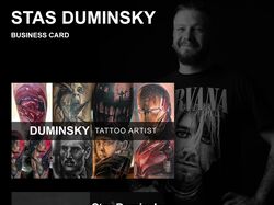 Business card for tattoo artist