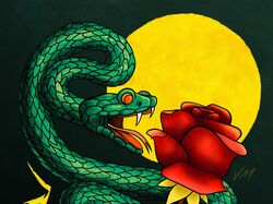 Snake with Rose