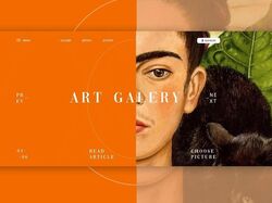 Концепт главного экрана "Art galery"