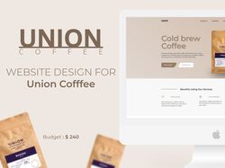 Website design for "Union Coffee"