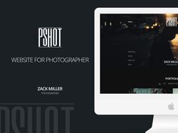 Landing page website for photographer Zack Miller