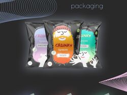 Дизайн упаковки сухариков "Crunky"