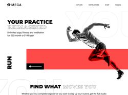 UI/UX для "Йога, фитнесс" лендинга