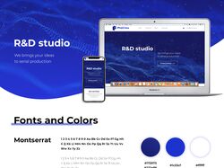 Landing page для R&D studio