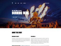 Вёрстка лендинга Burning Man
