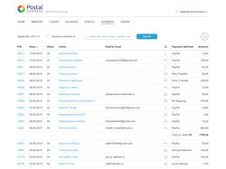 Админ-интерфейс Postal Express