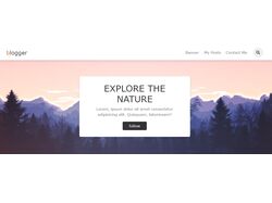 Адаптивная вёрстка блога "Explore The Nature"