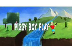 Создание шапки для ютуба  Piggy Boy Play