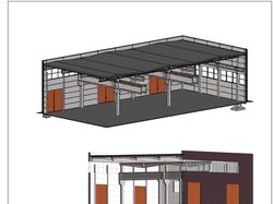 Промышленное здание в REVIT