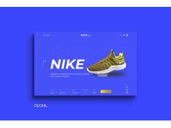Дизайн первого экрана сайта по продаже кроссовок