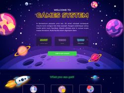 Games System Landing page