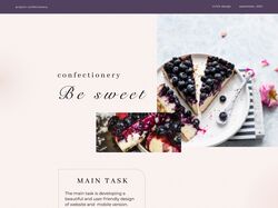 landing page / bakery / website design